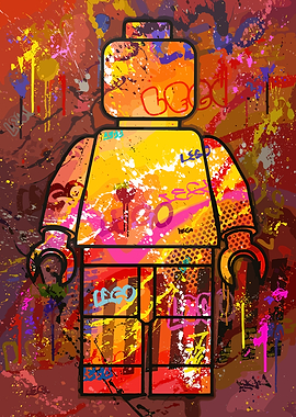 Graffiti Lego Man Art