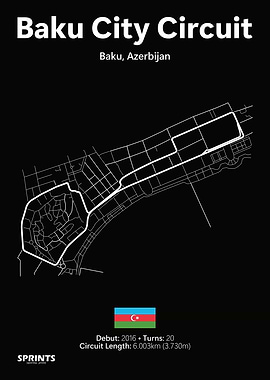 Baku City Circuit Map