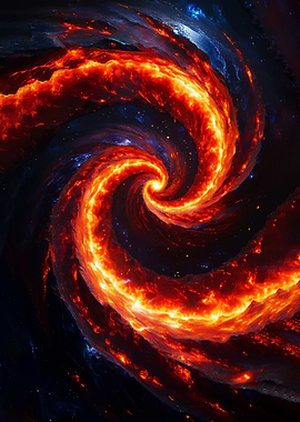 Fiery Cosmic Swirl