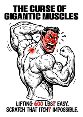 The Curse of Gigantic Muscles | Funny Gym Workout Design