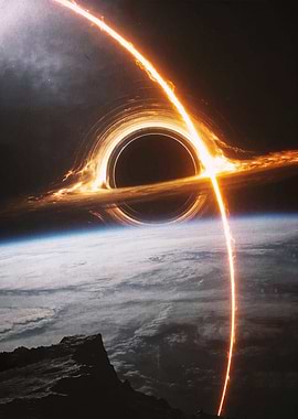 Black Hole Over Earth