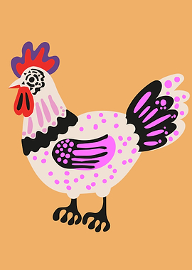 Stylized Chicken Illustration