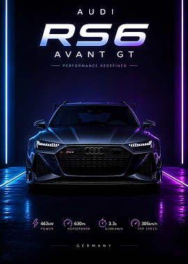 Audi RS6 Avant GT Poster