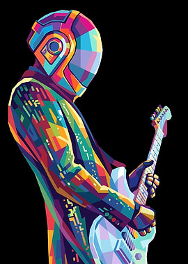 Daft Punk Pop Art Portrait
