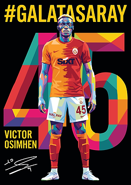 Victor Osimhen Galatasaray Pop Art