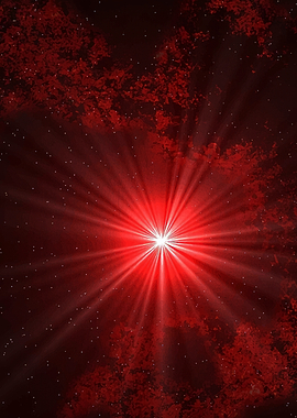 Red Starburst in Space