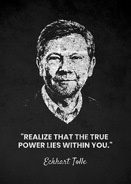 Eckhart Tolle TRUE POWER Quote Poster