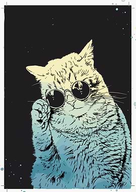 Cool Cat Wearing Sunglasses