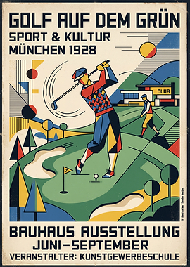 Bauhaus Golf Exhibition Poster