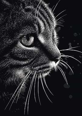 Close-up of a Tabby Cat's Face