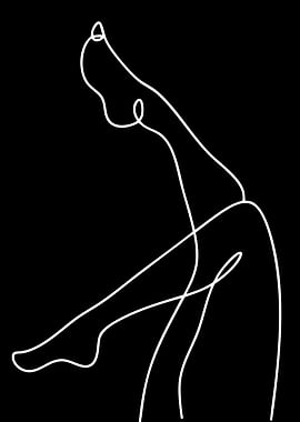 Minimalist Line Art of a Woman