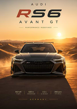 Audi RS6 Avant GT in Desert