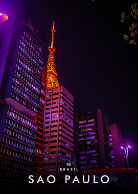 Sao Paulo Skyline at Night