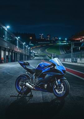 Blue Yamaha R7 Motorcycle