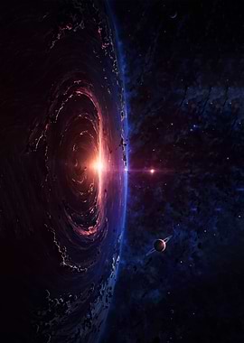 Cosmic Wormhole with Planet