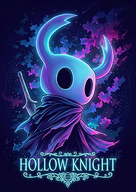 Hollow Knight Neon Poster