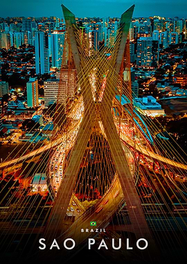 Sao Paulo Cityscape at Night