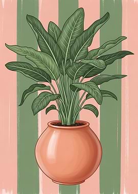 Potted Bird of Paradise Plant