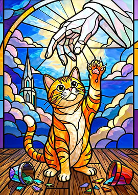 Cat and God's Hand