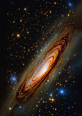 Andromeda Galaxy in Space