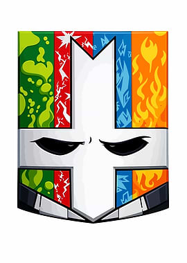 Knight Helmet with Elemental Designs