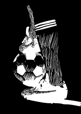 Soccer Player Kicking Ball