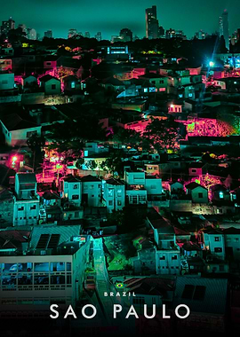 Sao Paulo Cityscape at Night