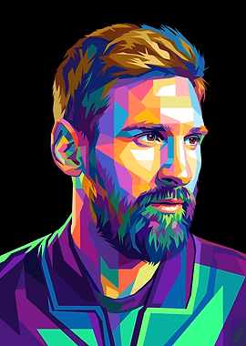 Lionel Messi Pop Art Portrait