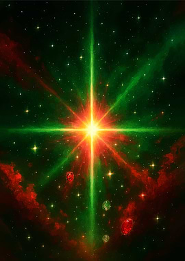 Cosmic Starburst with Gemstones