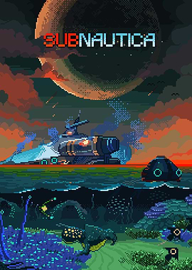 Subnautica Pixel Art Poster