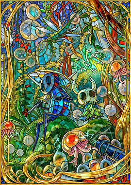 Hollow Knight Stained Glass Art