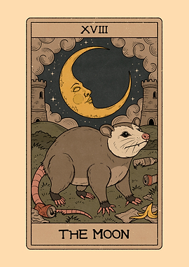 The Moon - Possum Tarot