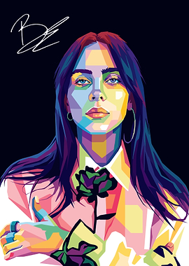 Billie Eilish Pop Art Portrait