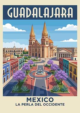 Guadalajara Travel Poster