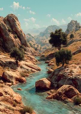 Desert River Landscape