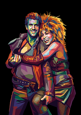 Mel Gibson and Tina Turner Pop Art