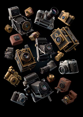 Collection of Vintage Cameras
