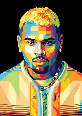 Chris Brown Pop Art