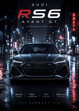 Audi RS6 Avant GT Poster