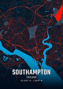 Southampton England City Map