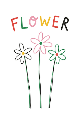 Colorful Flower Text Art