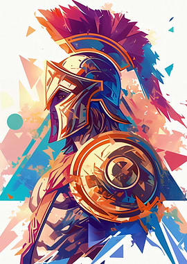 Abstract Spartan Warrior