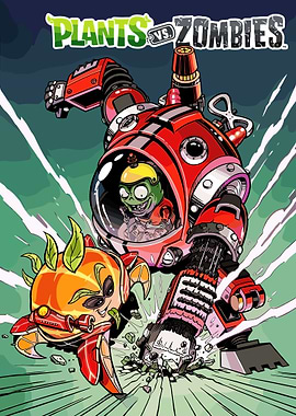 Plants vs. Zombies Robot and Orange Plant
