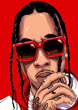 Rapper with Red Sunglasses