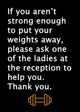 Gym Etiquette Sign