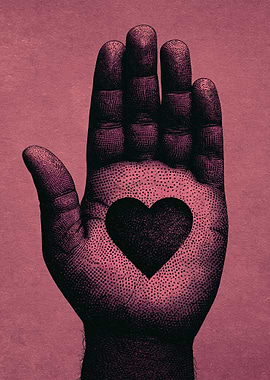 Hand with Heart Cutout