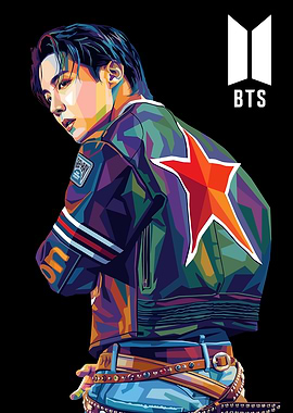 BTS J-Hope Pop Art Portrait