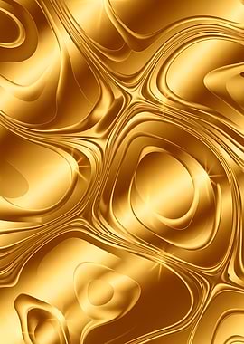 Abstract Gold Swirls as background