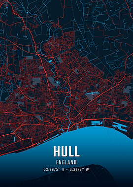 Hull England City Map