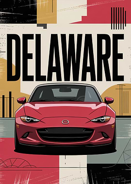 Mazda Miata Delaware Poster